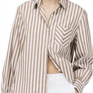 Rag & Bone Maxine Stripe Cotton Button Up Shirt XS